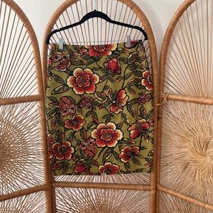 Loft floral pencil skirt